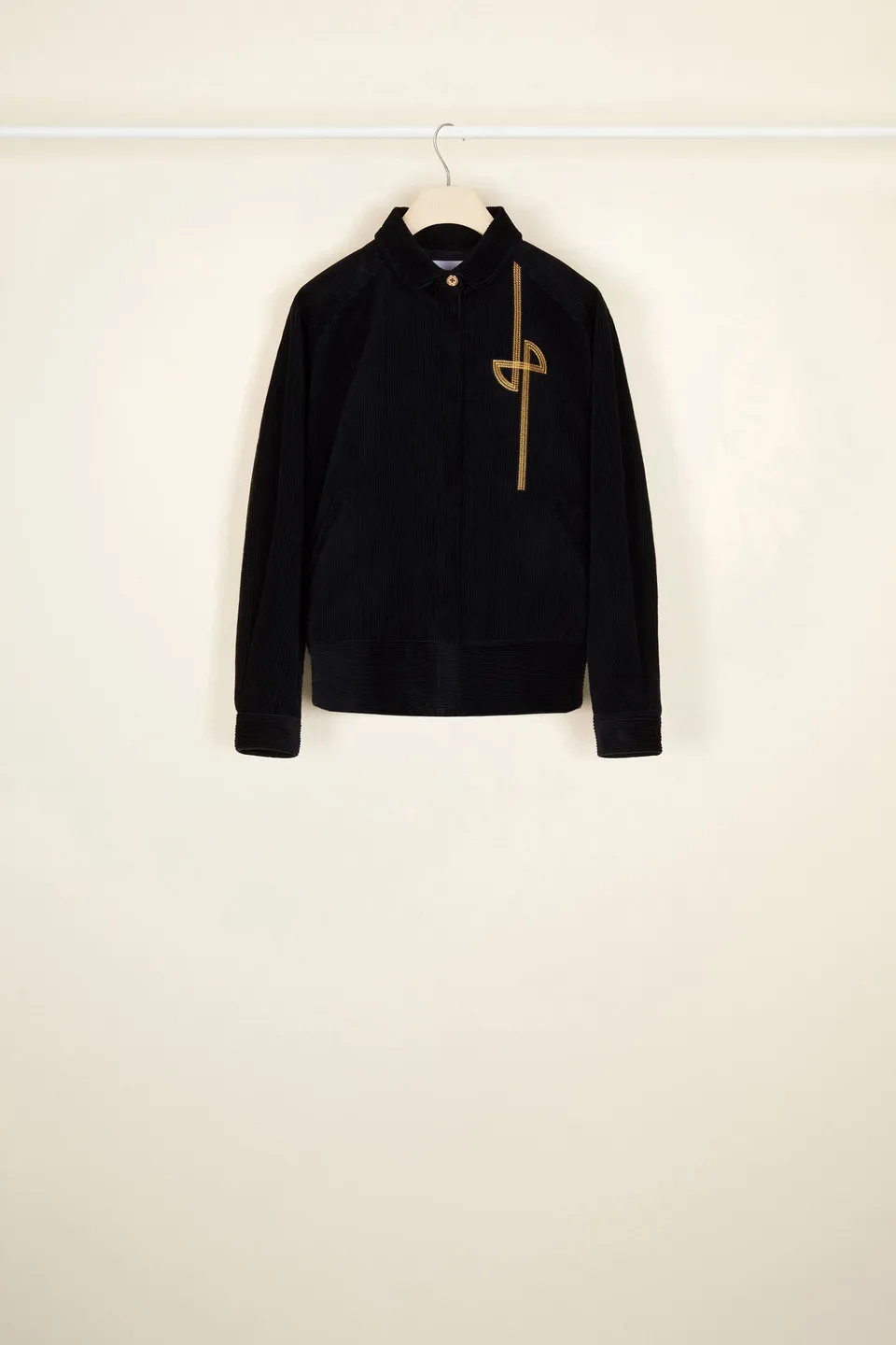 Patou OU007 bomber velours veste noire