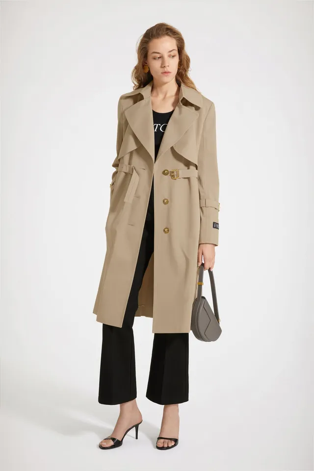 Patou Coats OU019 Trench Coton Bio Beige 34-44