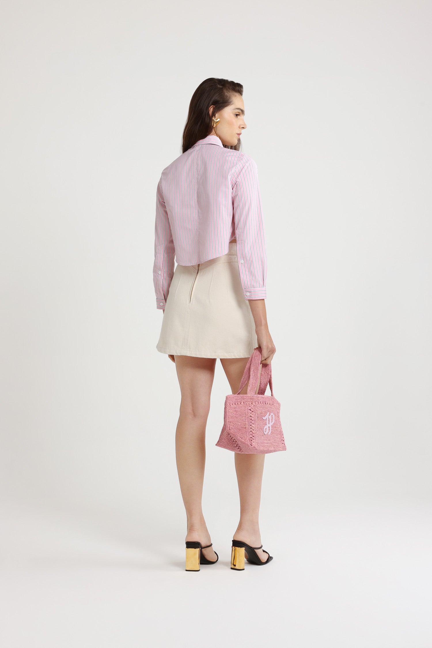 Patou chemise P25BL04201905068 Primrose Pink Stripes coton bio