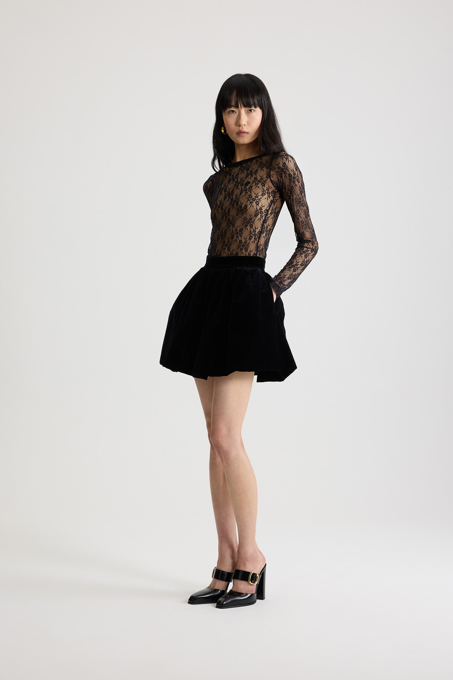 Patou Skirts mini bloomer SK043 velours noir
