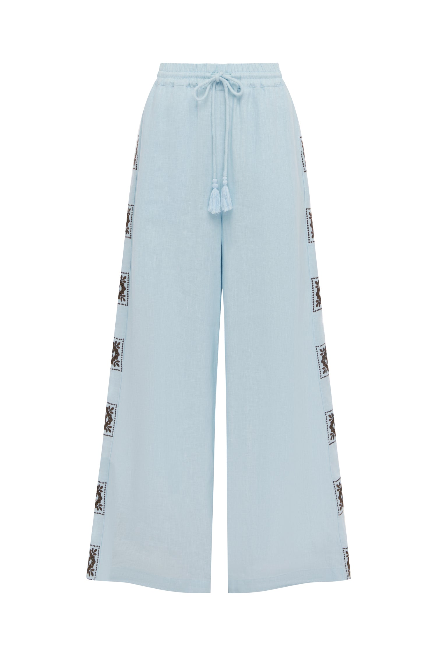 Alemäis Grace pantalon large 10 lin européen brodé