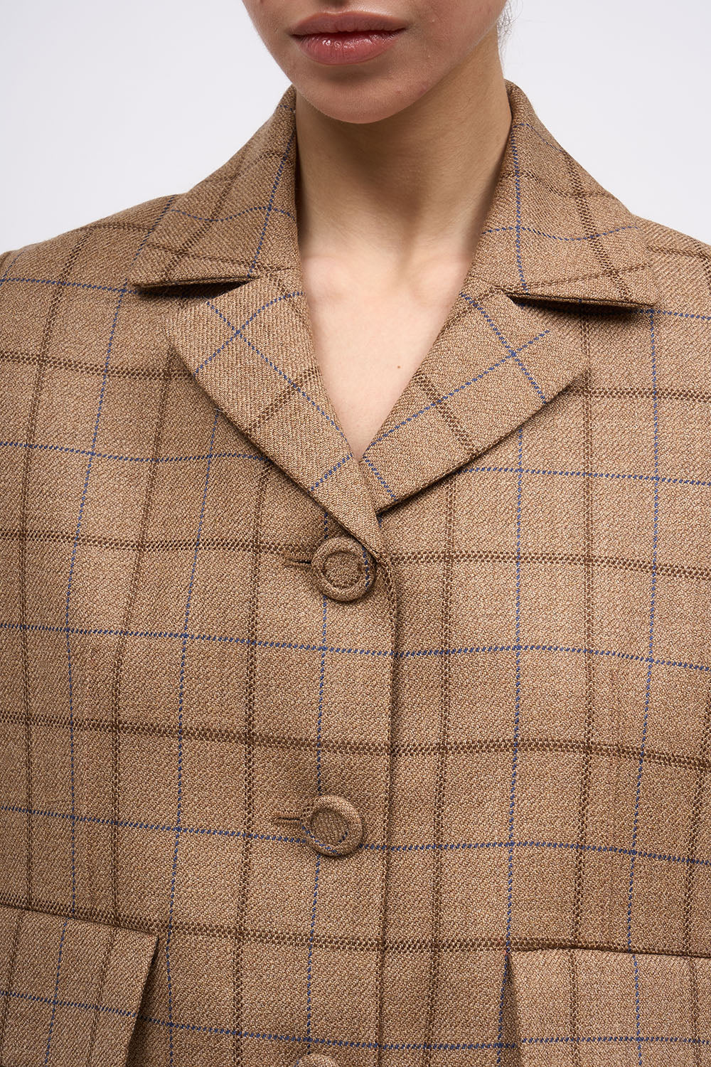 Paul & Joe Franka veste courte carreaux laine vierge