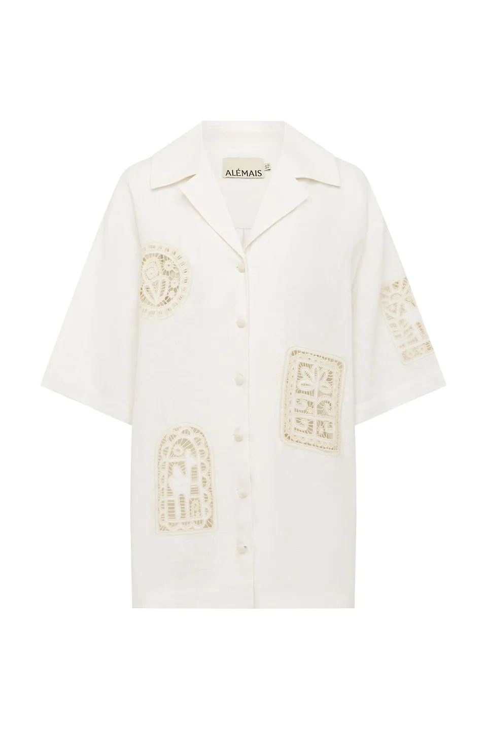 Alemaïs Rosemary Embroidered chemise lin brodée
