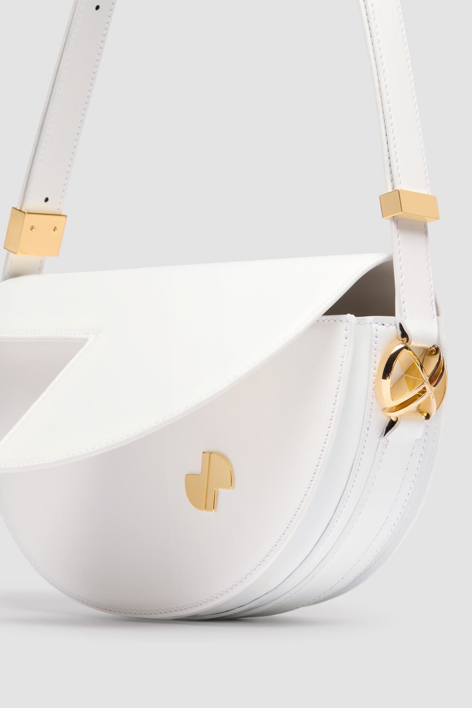 Patou BA022 Le Patou sac cuir blanc TU demi-lune