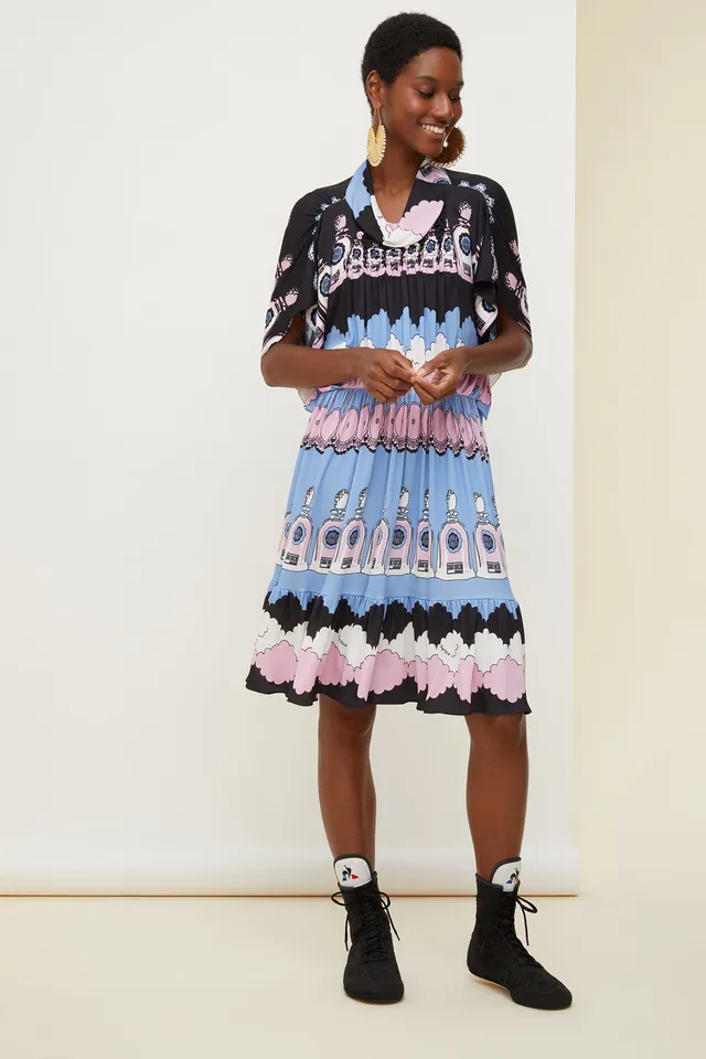 Patou P20DR01300375006 robe jersey imprime Cloud Print 38 midi