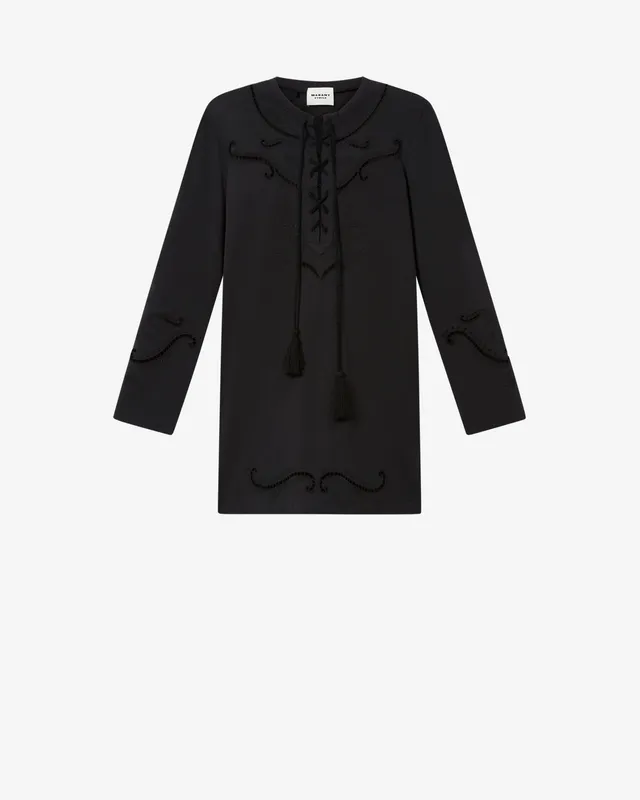 Isabel Marant Elka robe noir délavé jersey coton