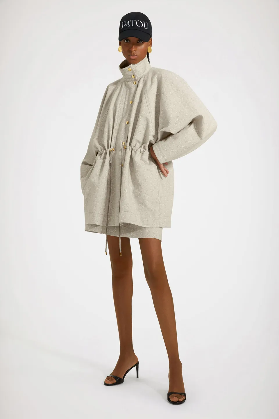 Patou Coats parka OU01801335100 jacquard medallion coton