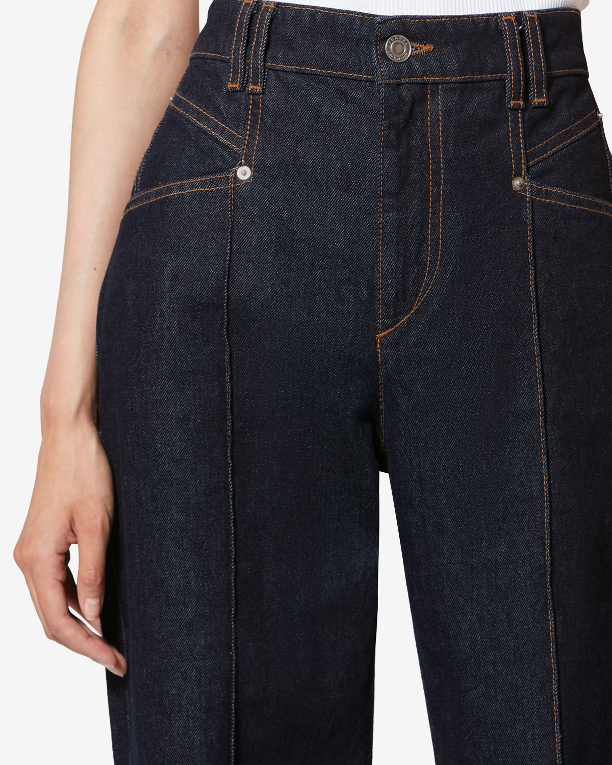 Isabel Marant Drolane Jean Droit Foncé Nuit Denim Coton
