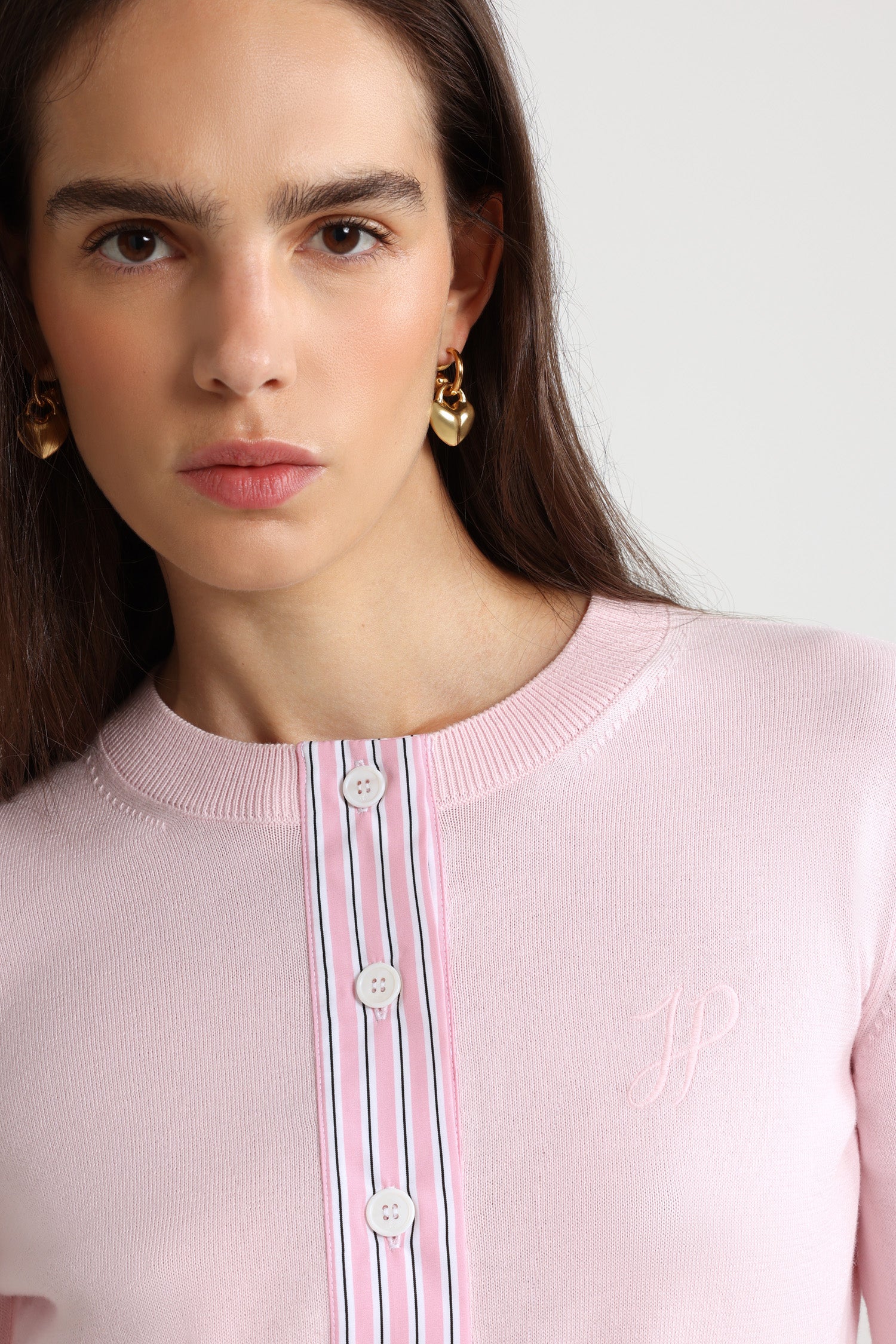Patou P25KN2238084457P gilet coton primrose pink