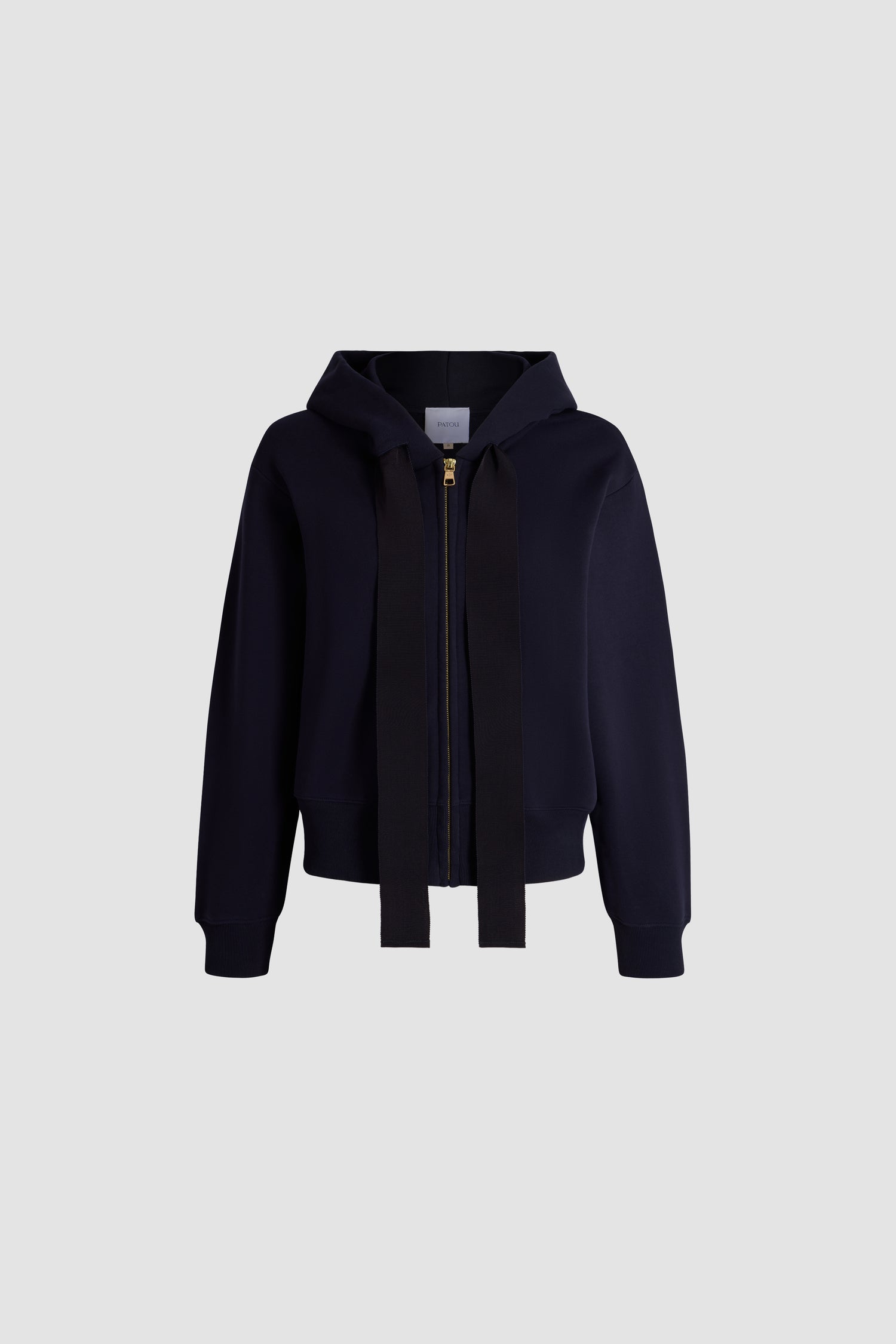 Patou E26SP0679985694N sweat zippé bleu coton bio