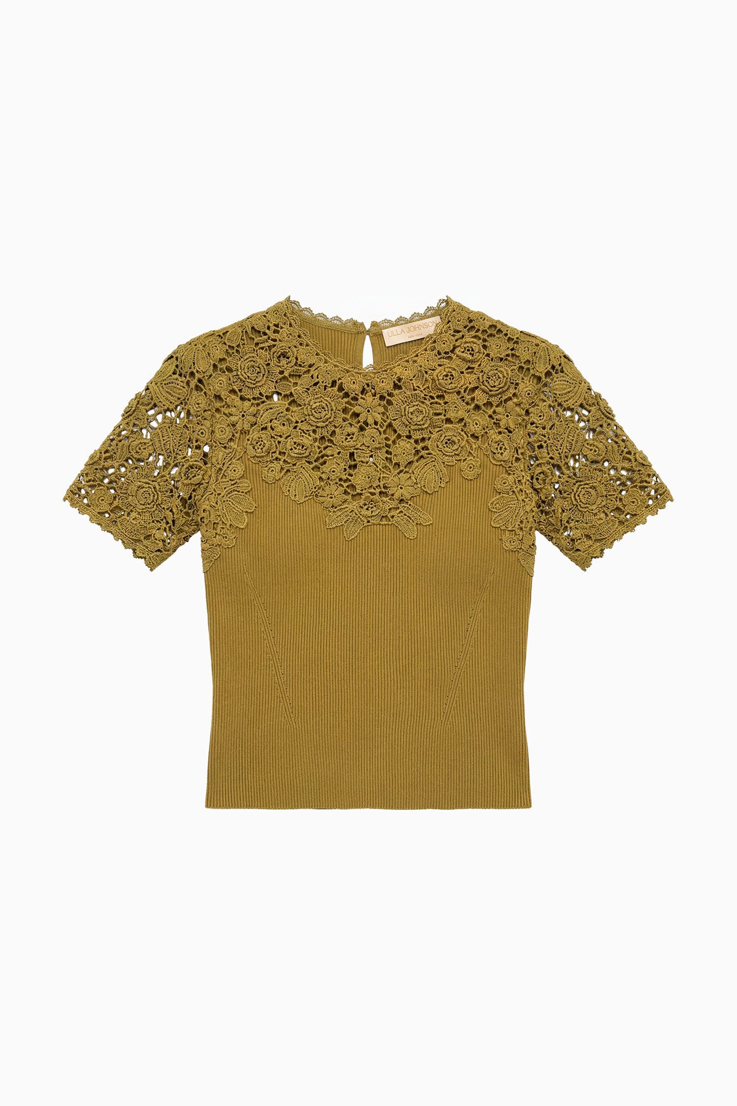 Ulla Johnson Clelia PF260721 top crochet loden