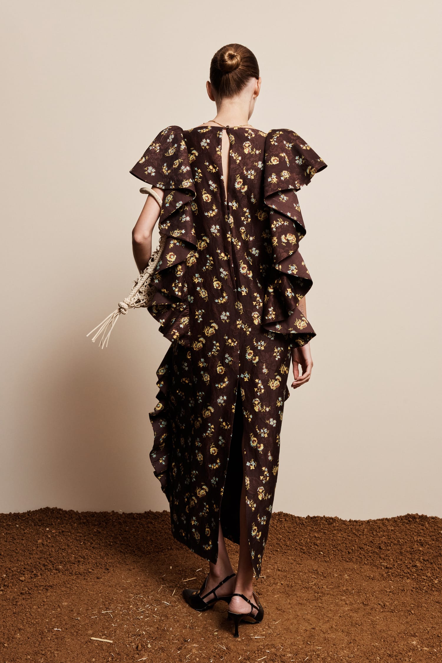 Alemaïs Lilah Midi Dress Exclusive robe midi lin volants