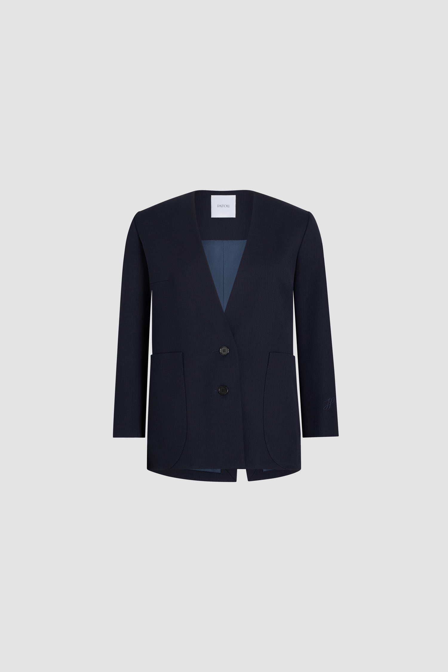 Patou JA051 veste bleu marine laine technique