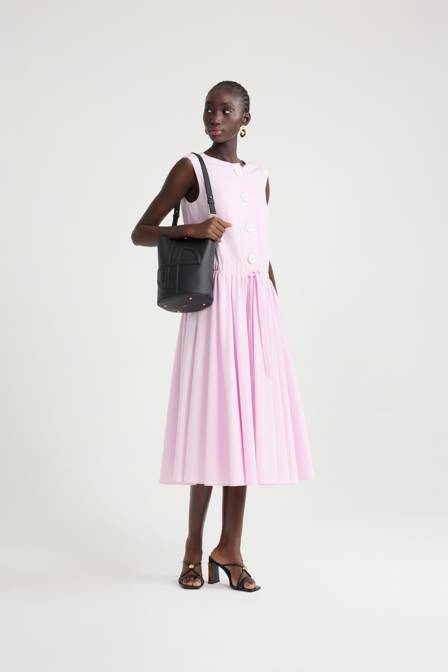 Patou P25DR1860017457P robe midi coton rose