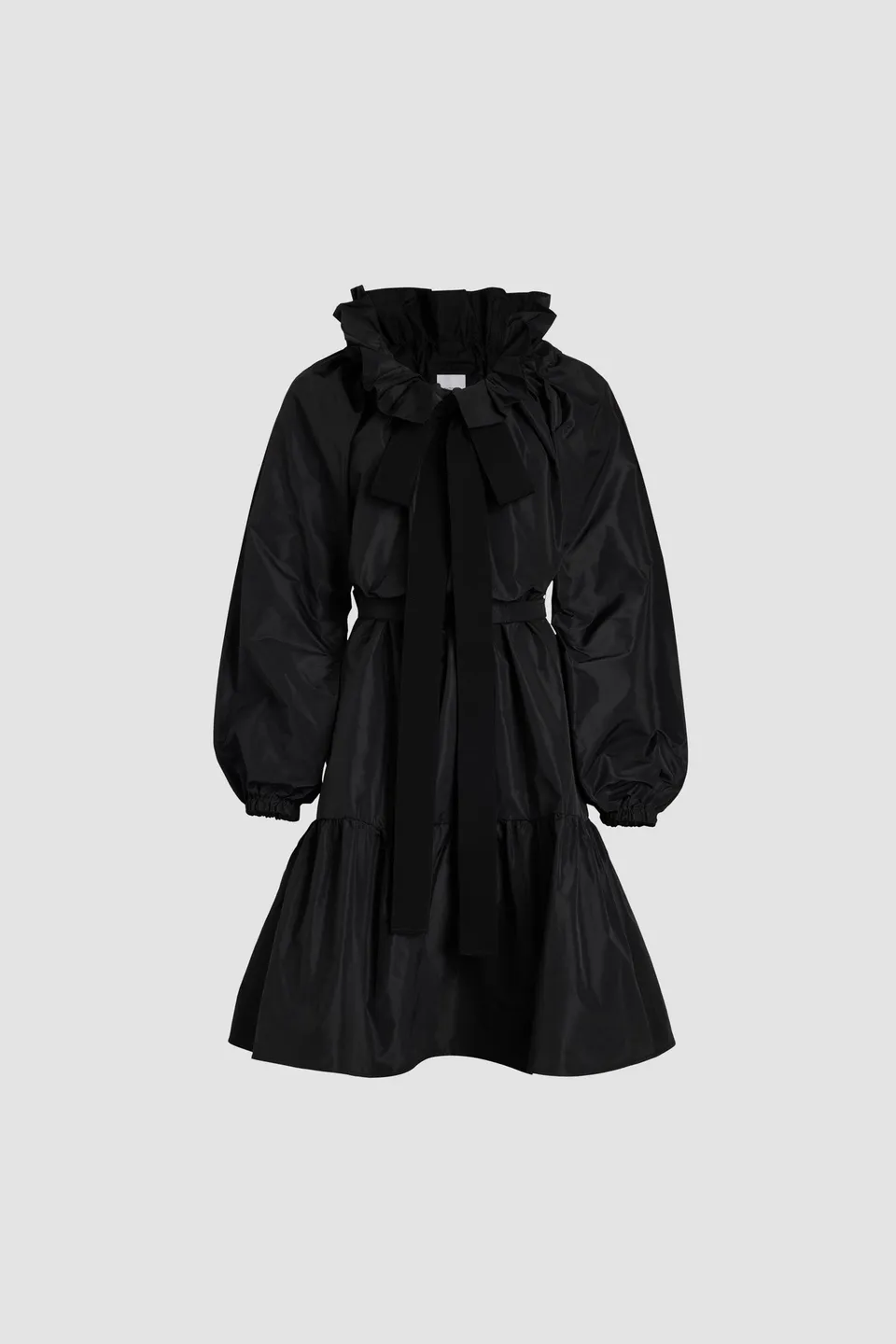 Patou DR158 robe faille recyclée noire col lavallière