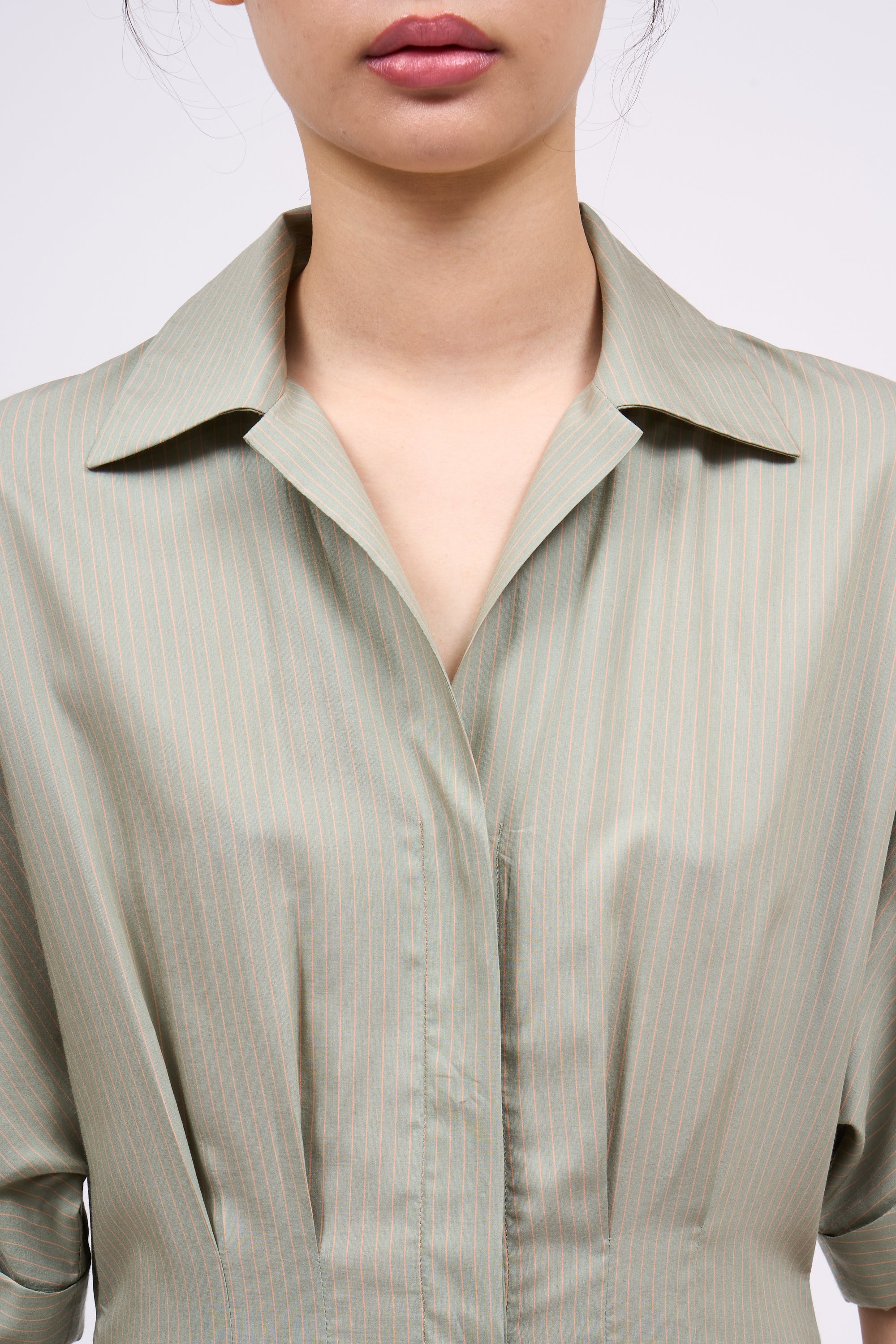 Paul & Joe Robes Portofino robe-chemise kaki lyocell-soie 36-44