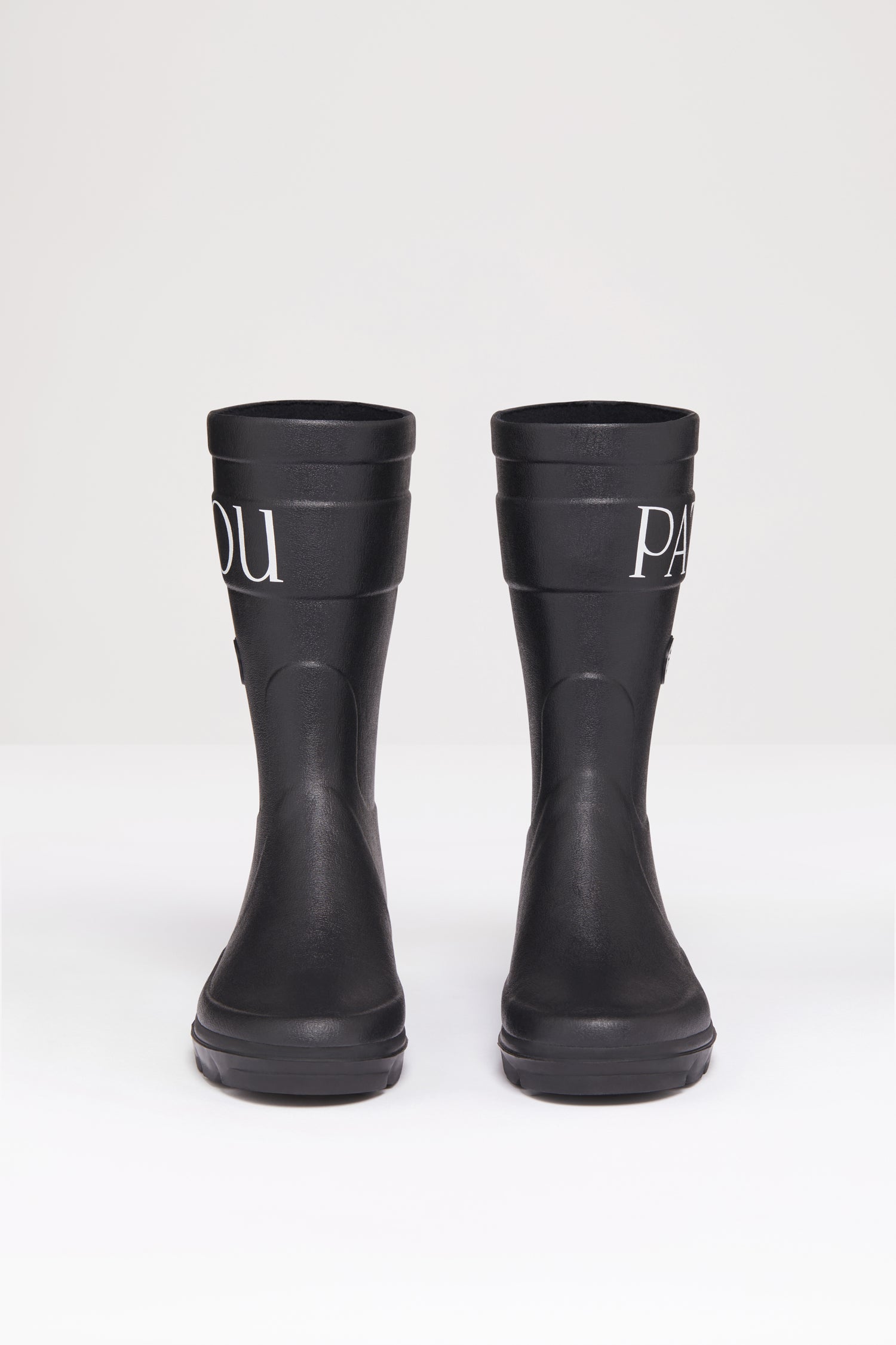 Patou FO010 bottes caoutchouc noires mi-mollet