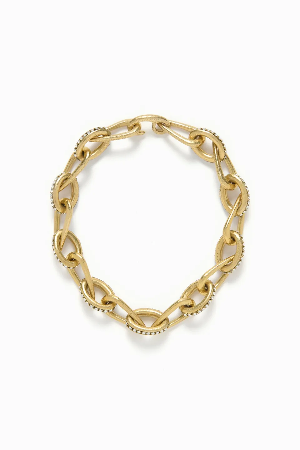Ulla Johnson Chunky Teardrop collier laiton Brass pavé strass