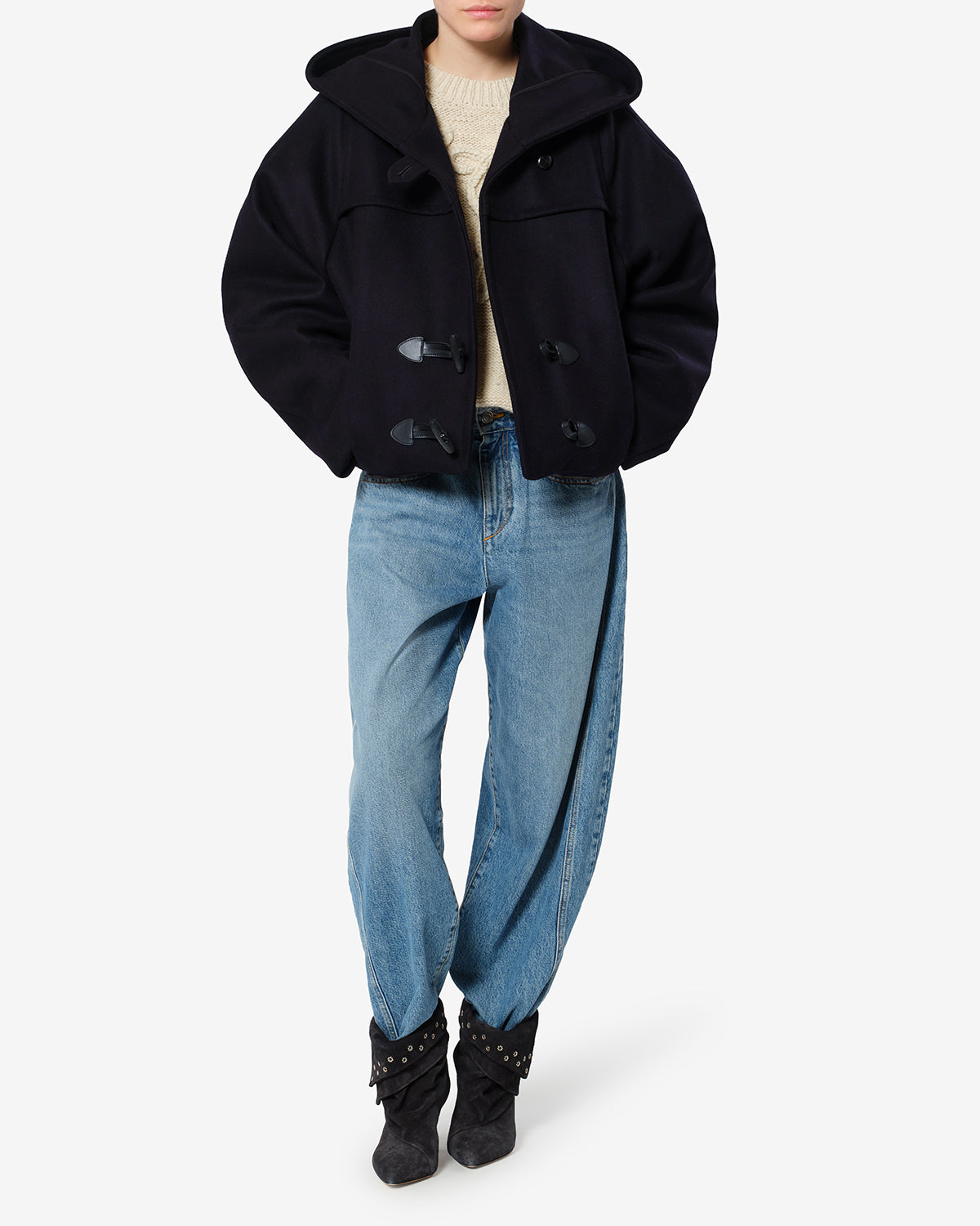 Isabel Marant Trixie MA0561FA manteau bleu marine laine