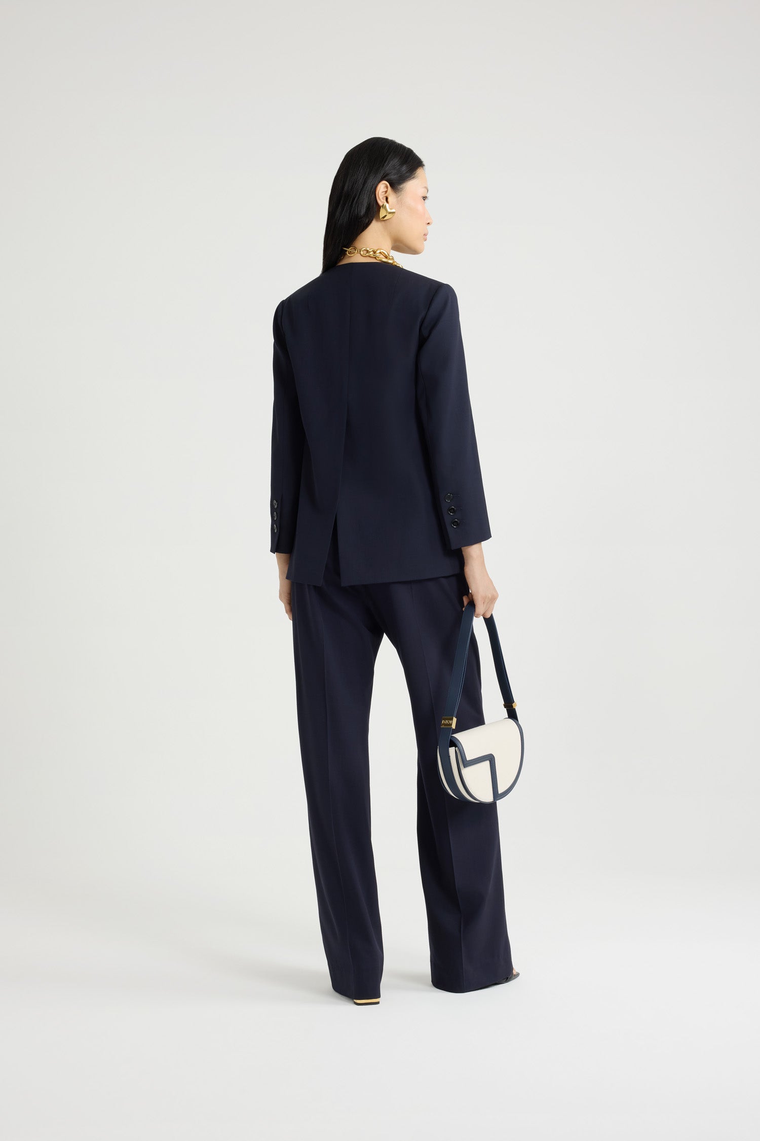 Patou JA051 veste bleu marine laine technique