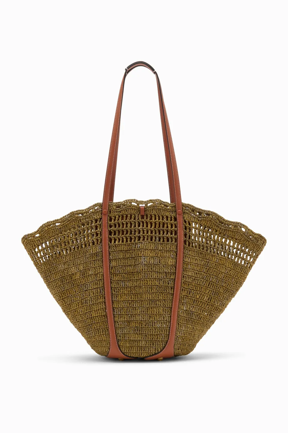 Ulla Johnson Marina PF261197 sac cabas raphia Olive