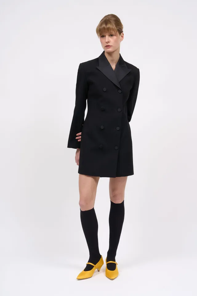 Paul & Joe Robes Karmen robe-veste laine vierge noire