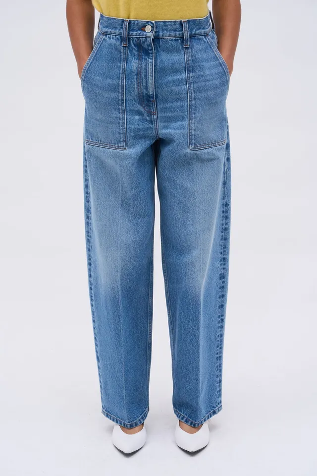 PAUL & JOE CHARLIE jean denim délavé jambes larges