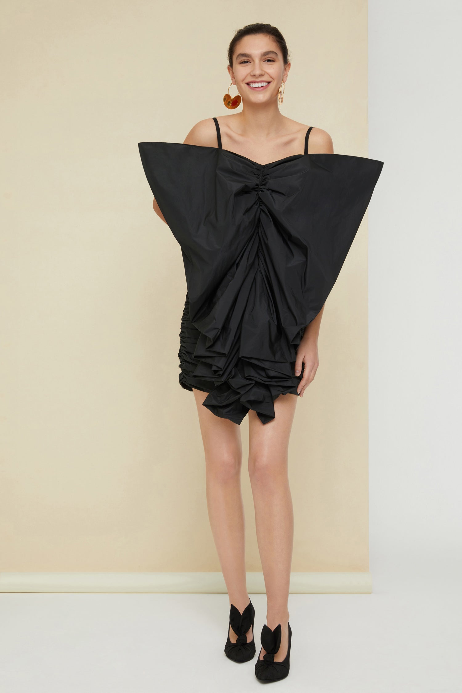Patou Dresses A20DR0530011999B robe faille noire papillon 36