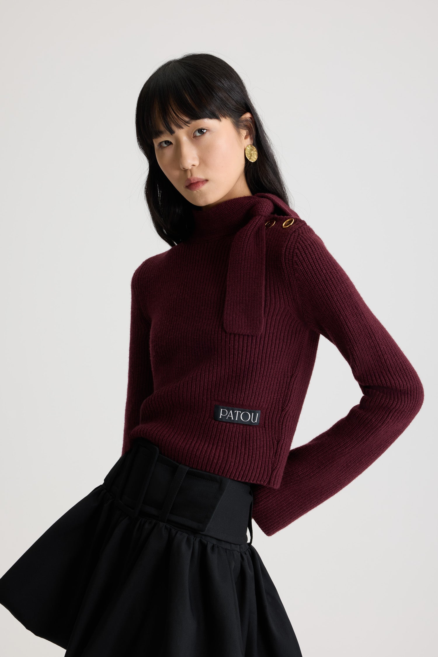 Patou KN263 pull laine cachemire rouge Vignola