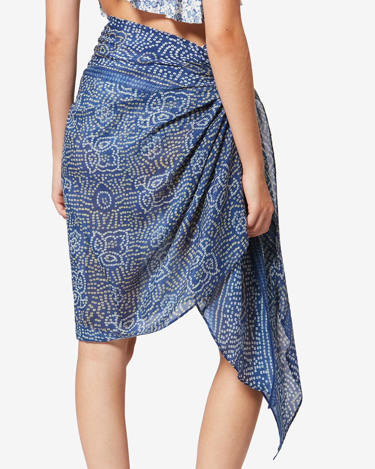 Isabel Marant Lucilia PR002XFA paréo coton bleu imprimé