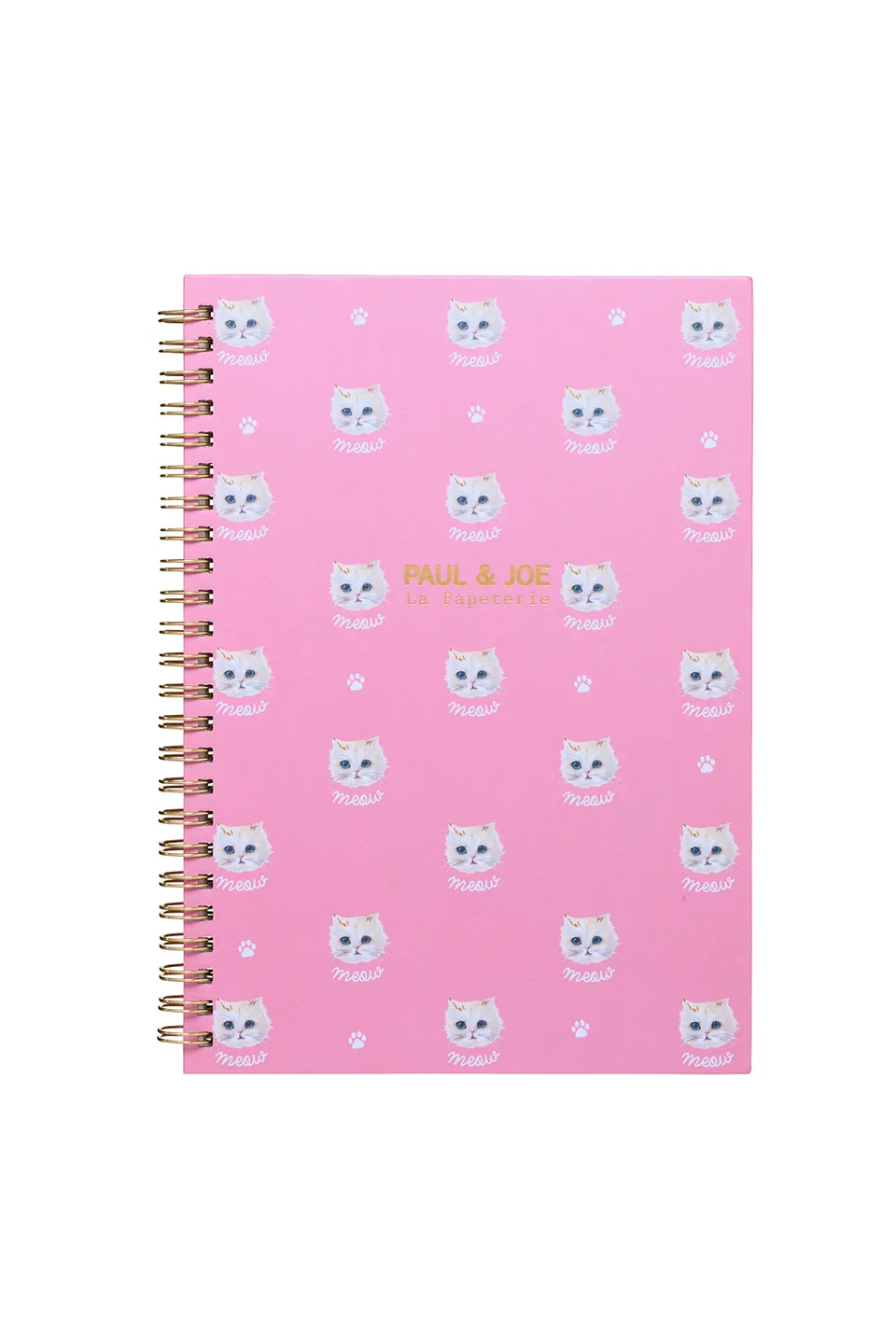 Paul & Joe Gipsy carnet A5 spirales rose ligné chat