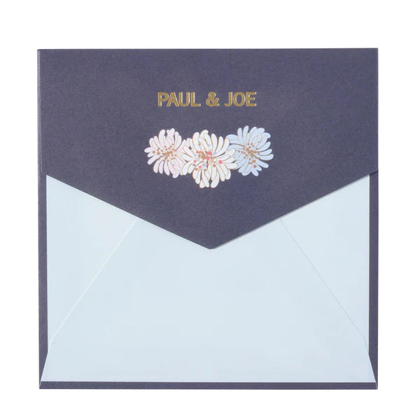 Paul & Joe chrysanthème carte voeux chat marine