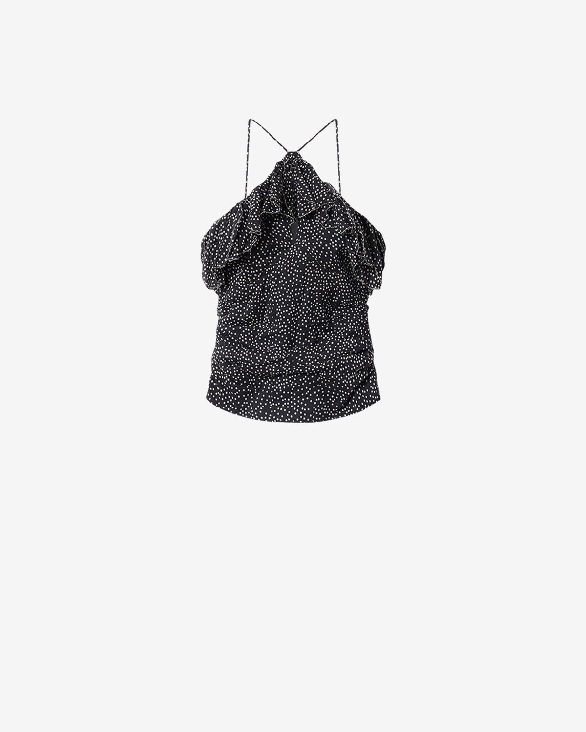 Isabel Marant Djimia HT0900FA-D3J03E top pois noir écru