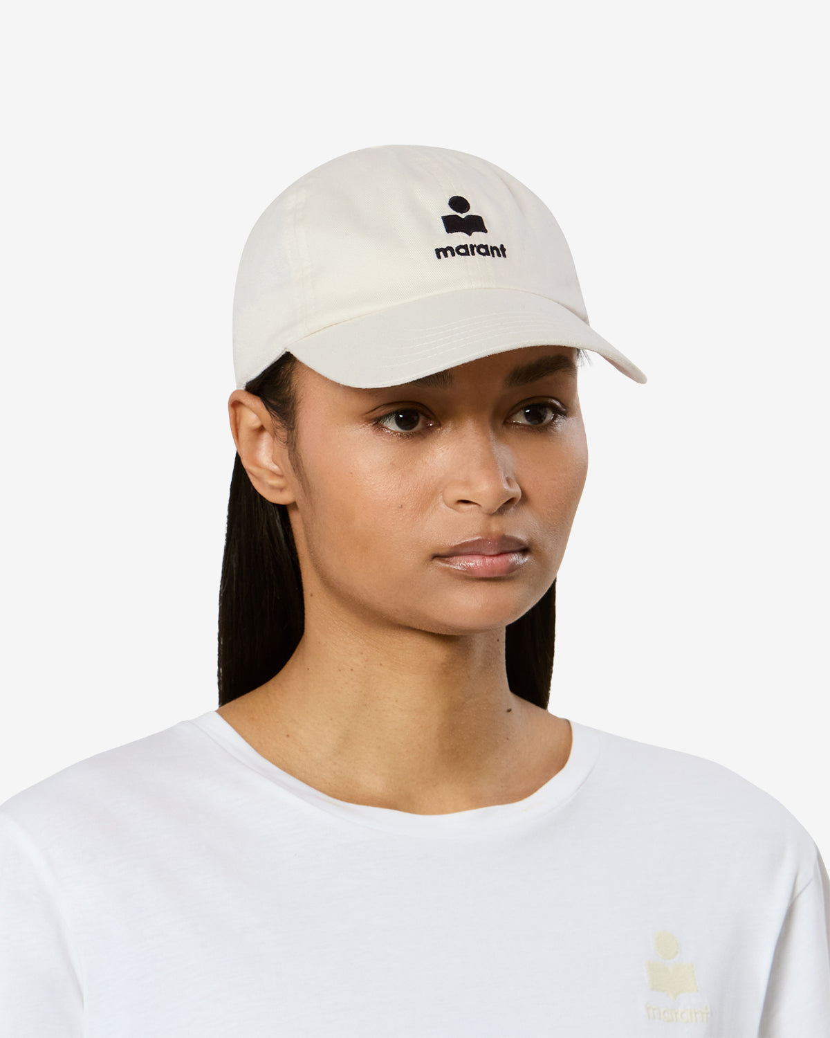 Isabel Marant Tomas CQ053XFA casquette coton écru-noir T57