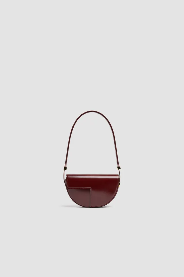 Patou BA024 Sac cuir Syrah Petit Patou verni