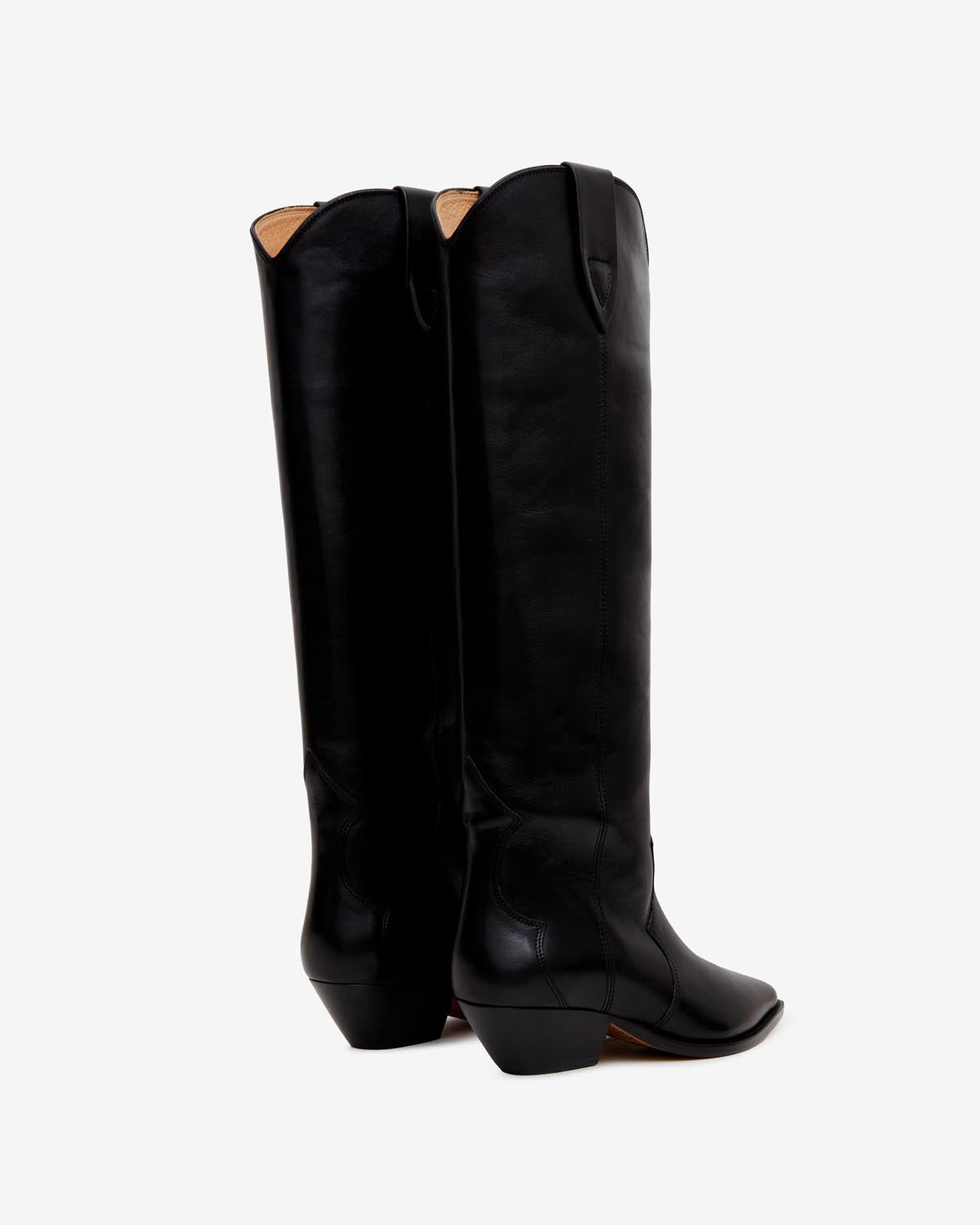 Isabel Marant Denvee bottes santiag cuir noir talon 4 cm