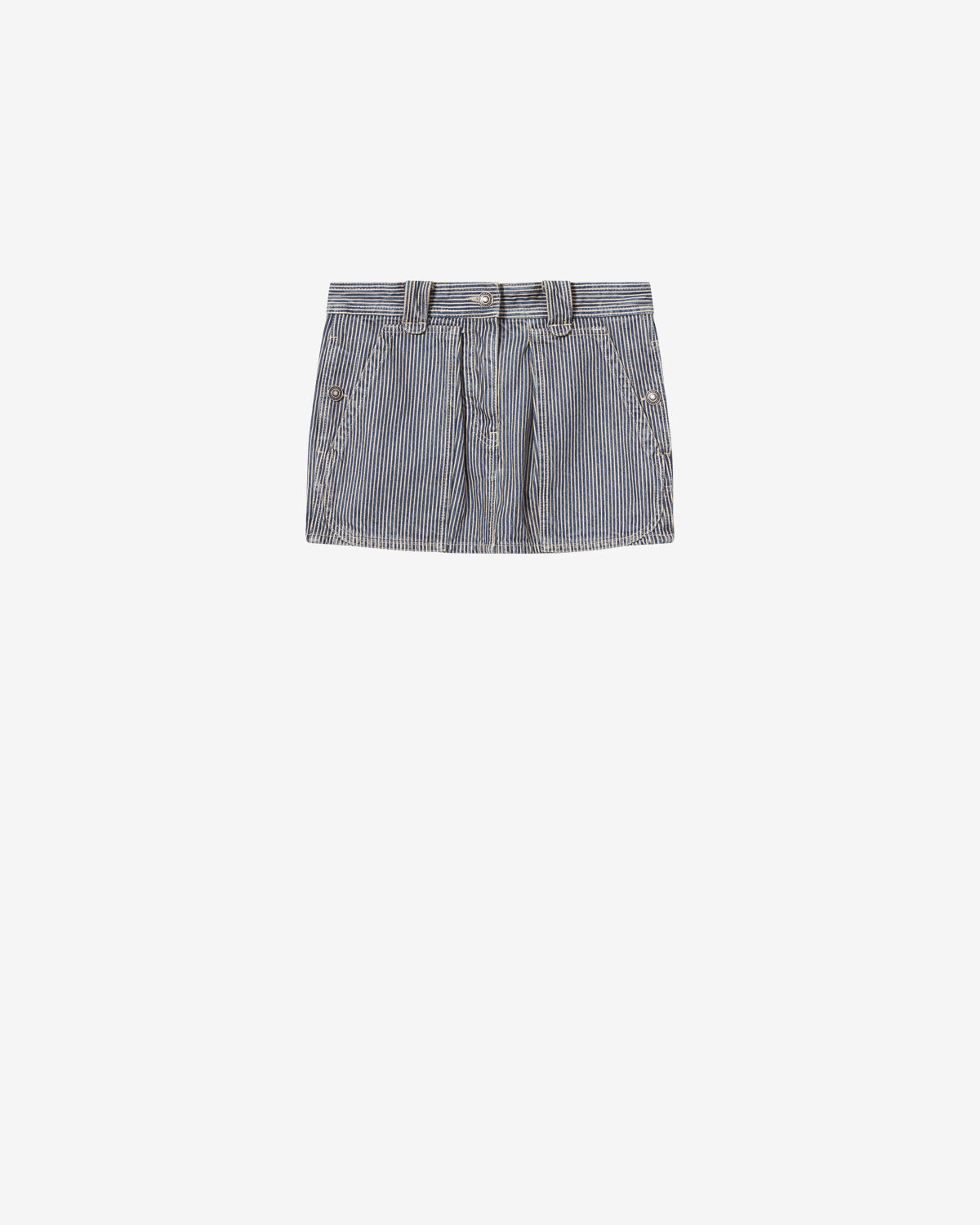 Isabel Marant Estera JU0506FA jupe mini bleu-blanc coton
