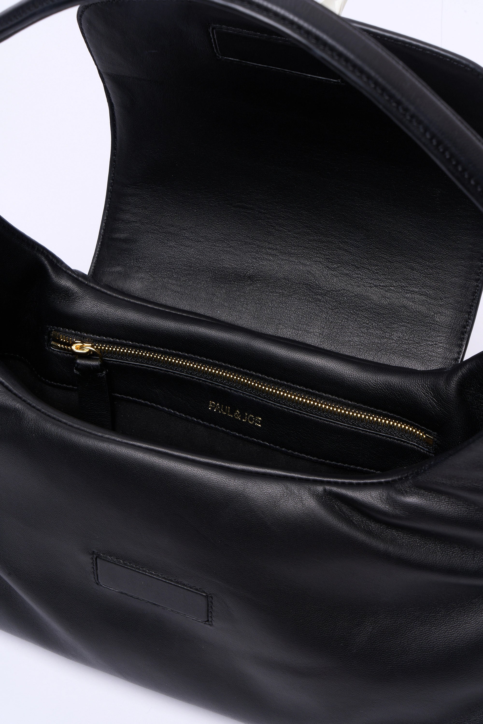 Paul & Joe Leandra sac épaule cuir agneau noir