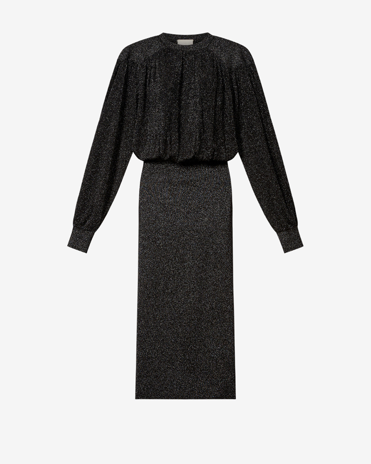 Isabel Marant Aliza robe mi-longue noire lurex