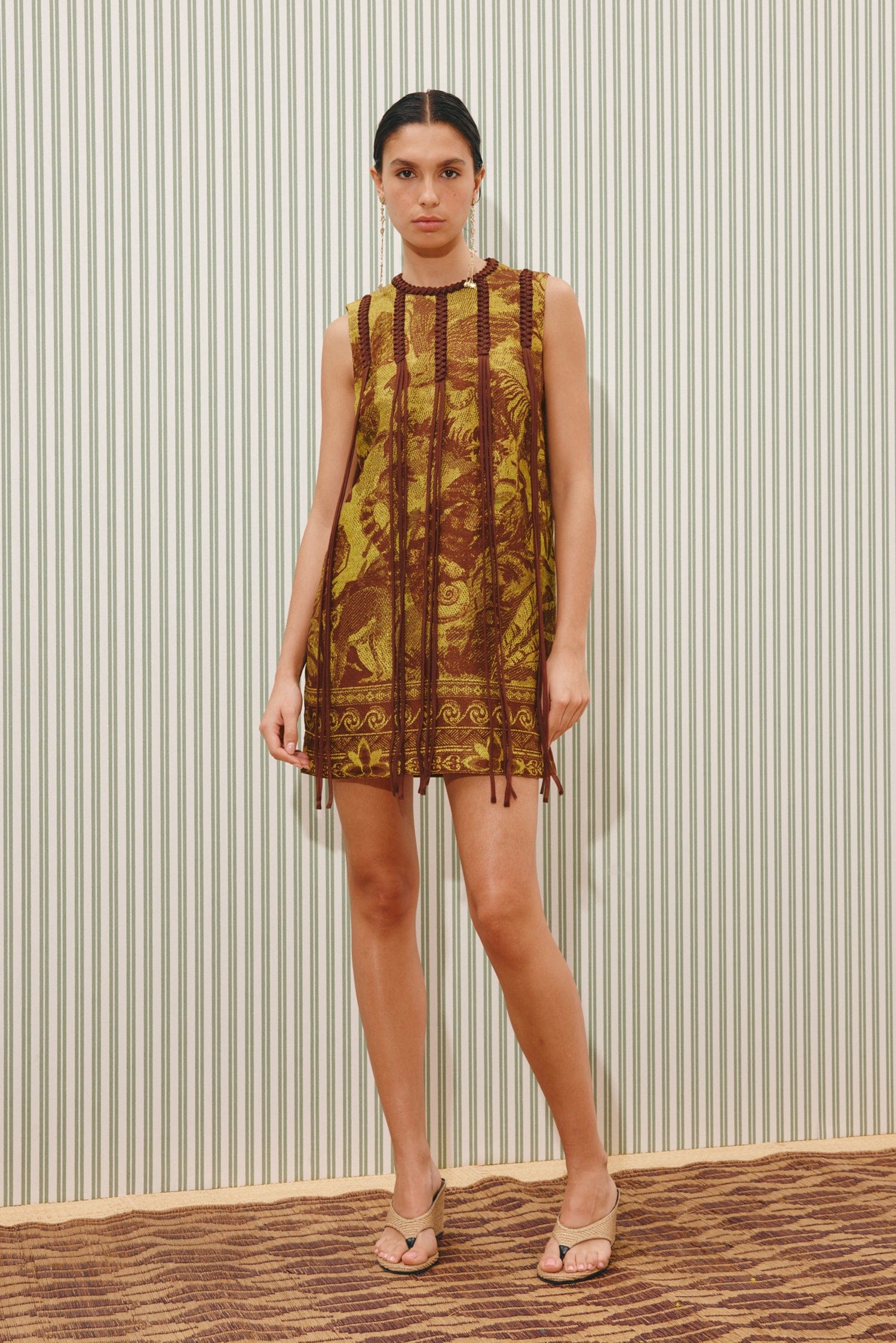 Alemais Charley Mini Dress robe mini lin taille 8 AU