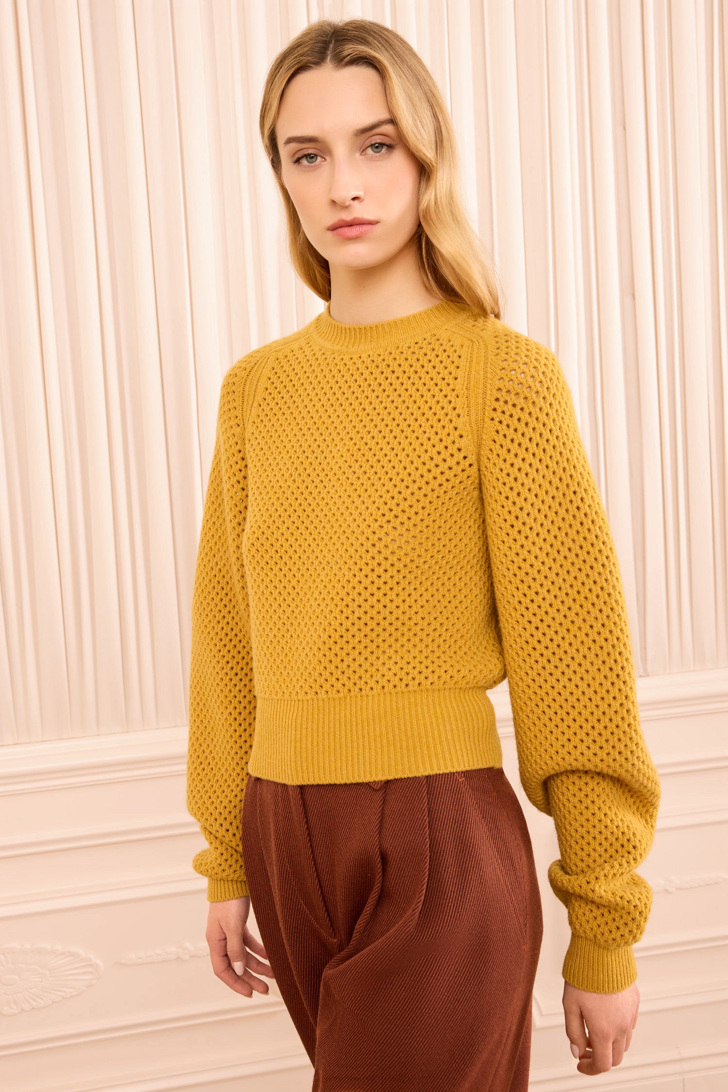 Ulla Johnson Ronan pull Turmeric jaune laine