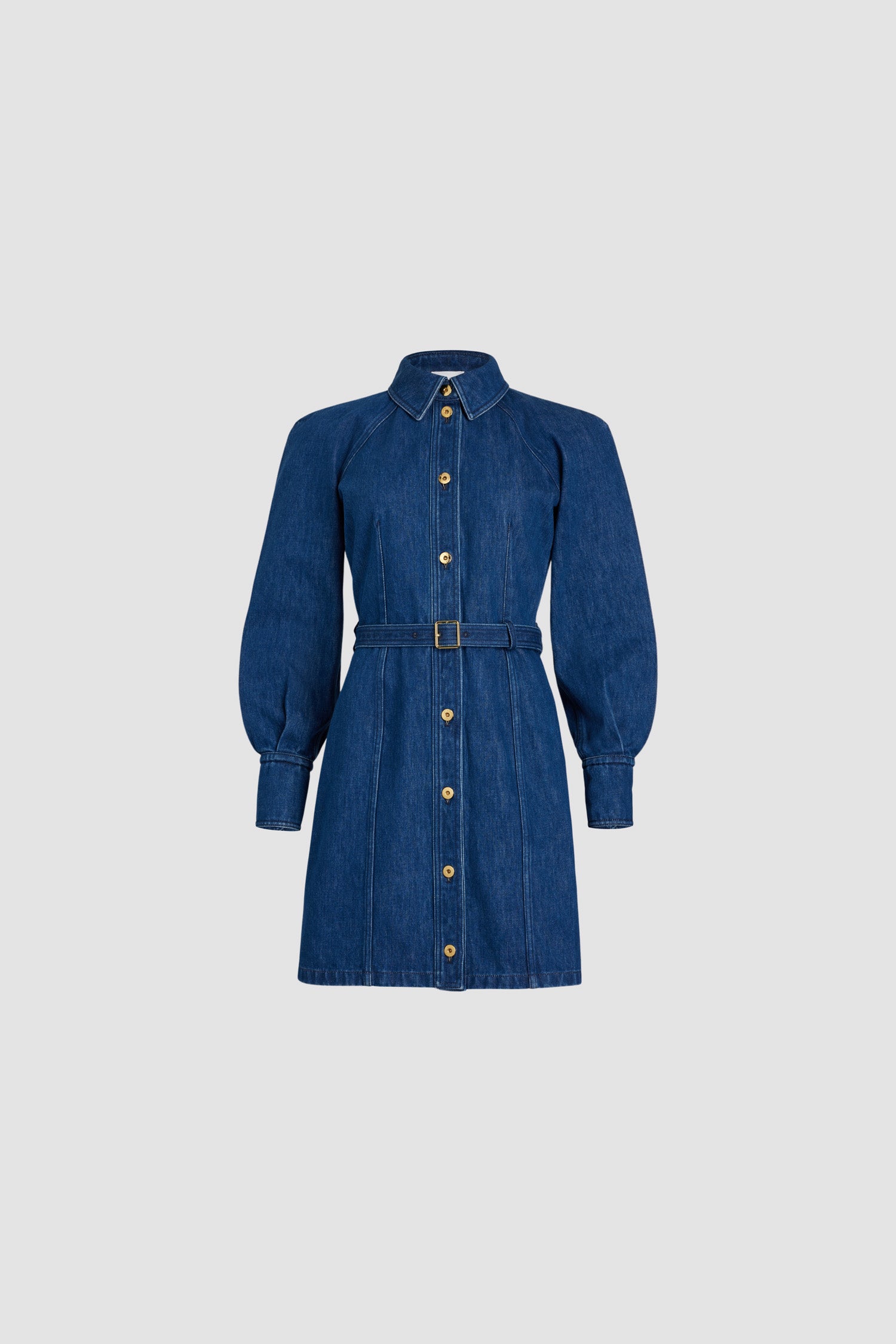 Patou Denim robe chemise DR152 Stonewash denim bio courte