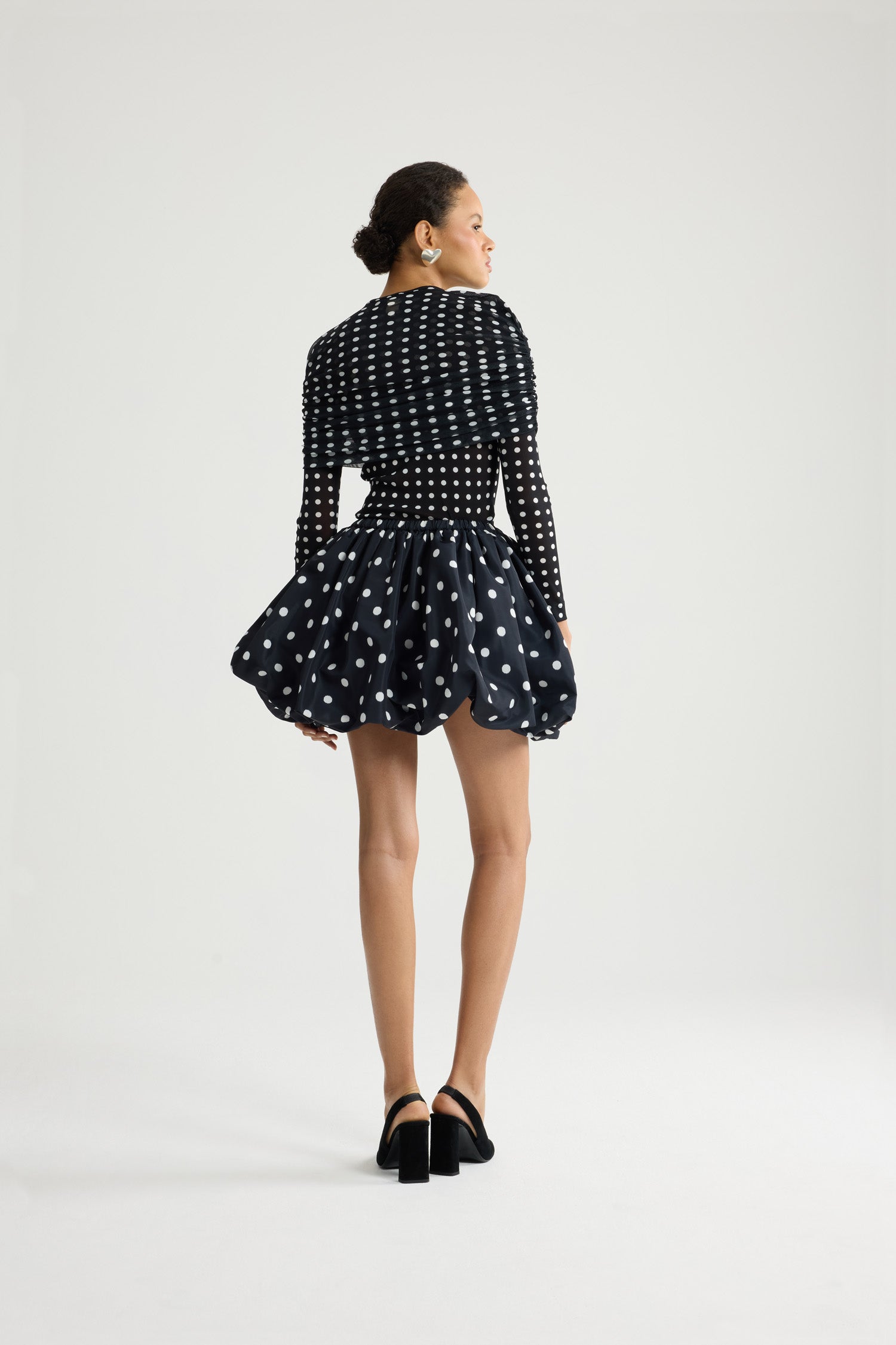 Patou Tops TO17202435962 haut nylon bleu à pois