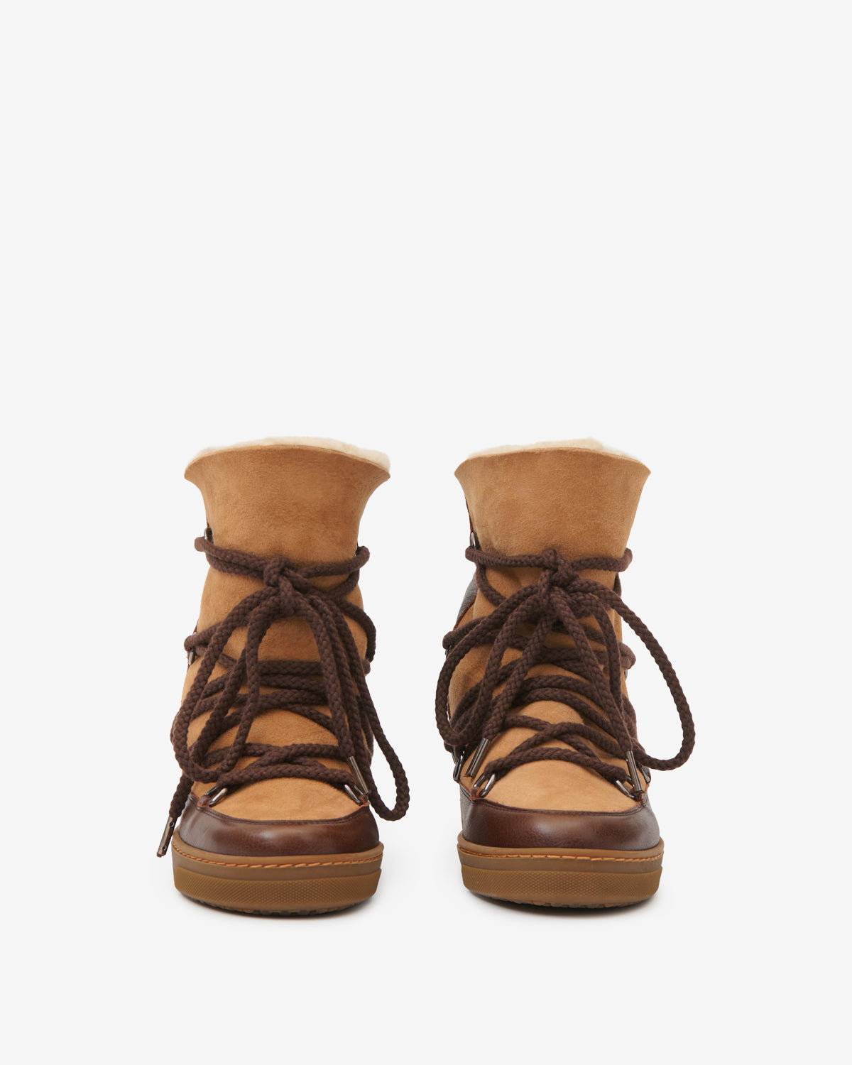 Isabel Marant Nowles bottines cuir marron shearling