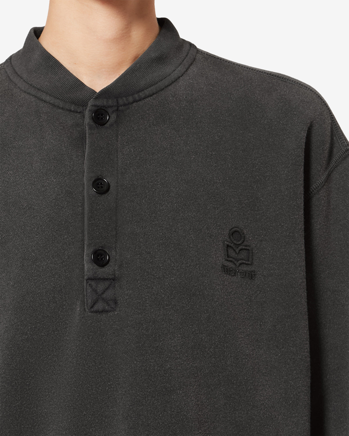 Isabel Marant Simony sweatshirt noir délavé coton