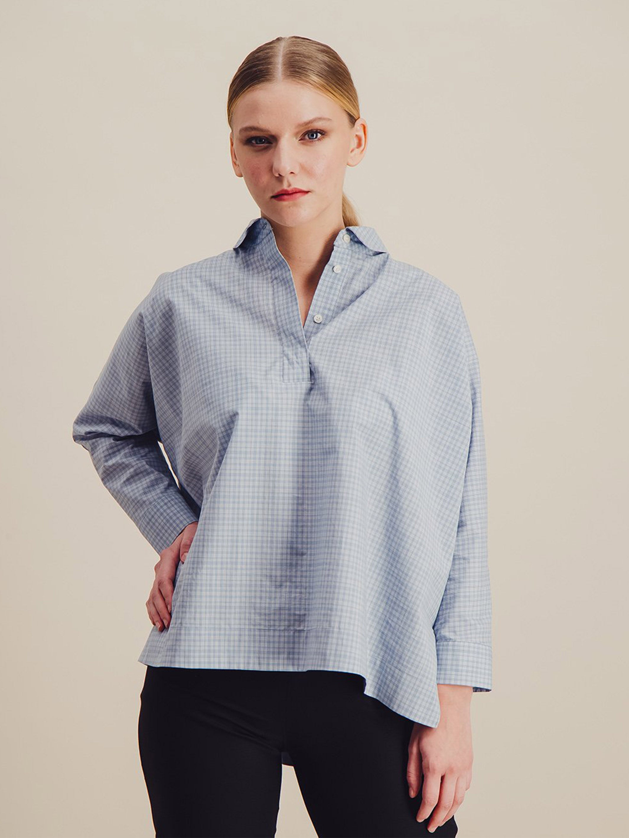 Anahide Saint André Desirable chemisier popeline coton blanc