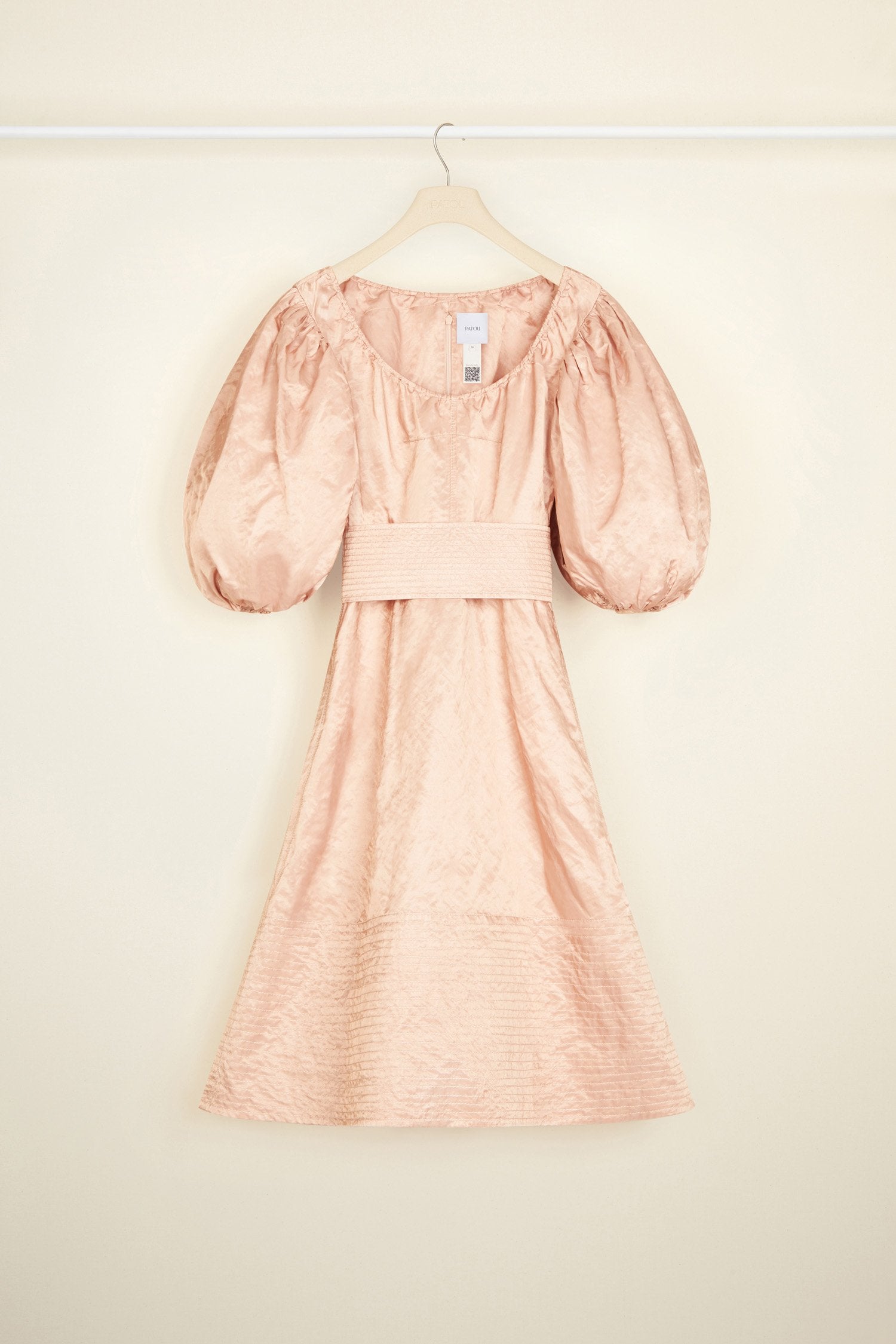 Patou DR065 robe cocktail satin rose poudre 34