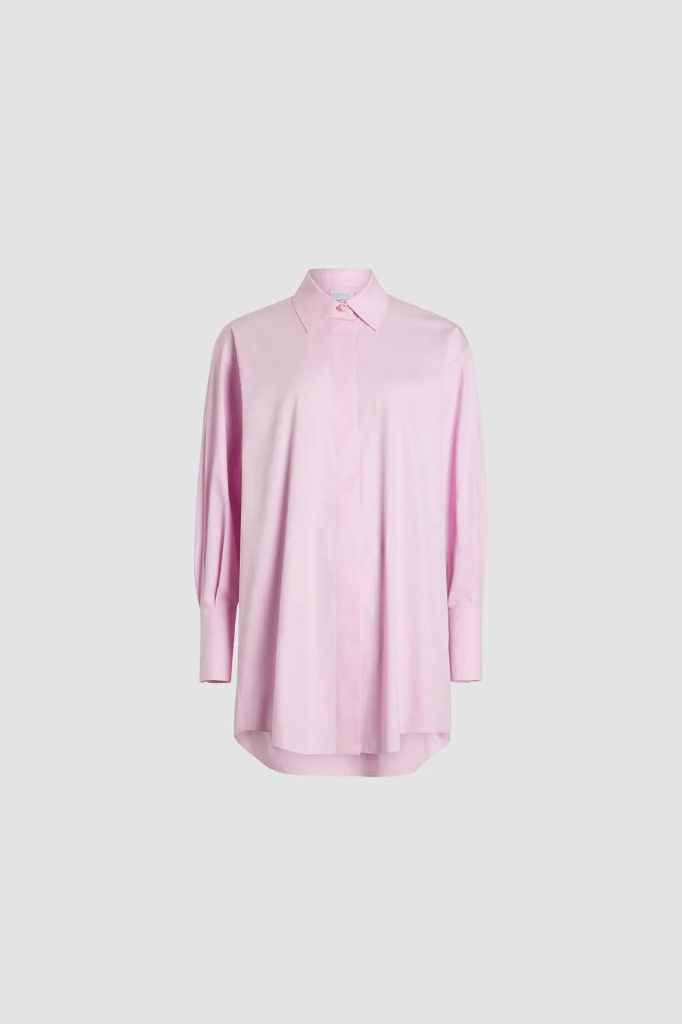 Patou H24DR0860017425P mini robe chemise rose coton bio