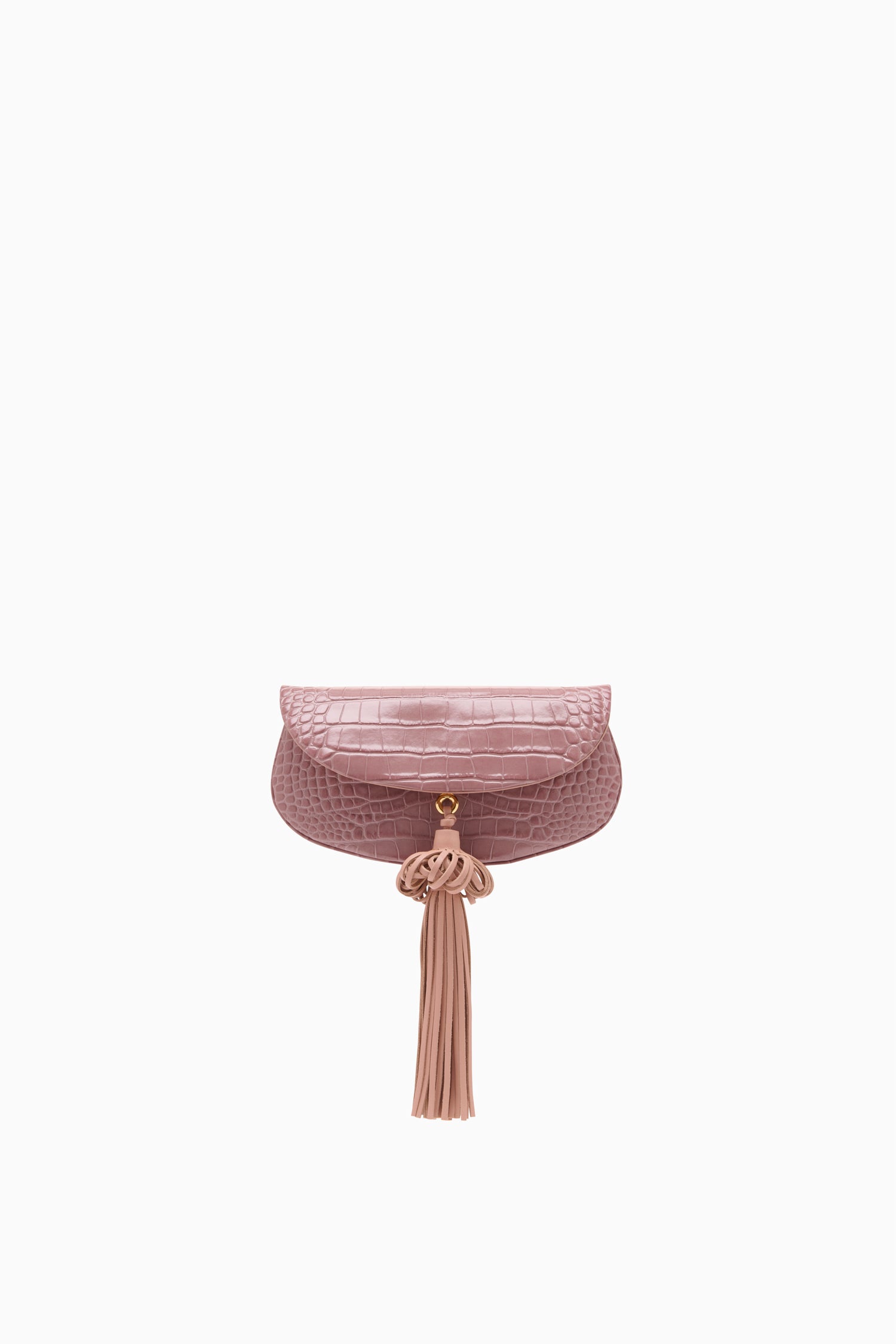 Ulla Johnson Paloma Flap Tassel sac rose Rosa pompon