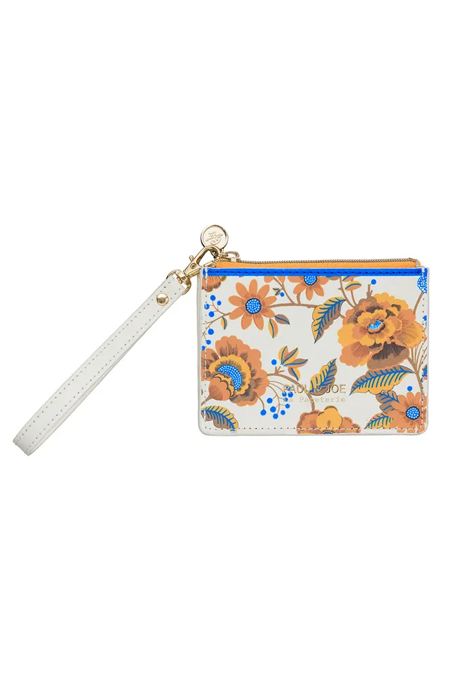Paul & Joe Petite maroquinerie porte-cartes fleurs jaunes zip